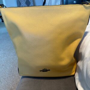 Coach Mustard Yellow Leather Shoulder Bag